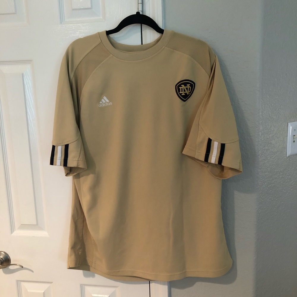 Adidas / Notre Dame short sleeve mens XL sport shirt pullover